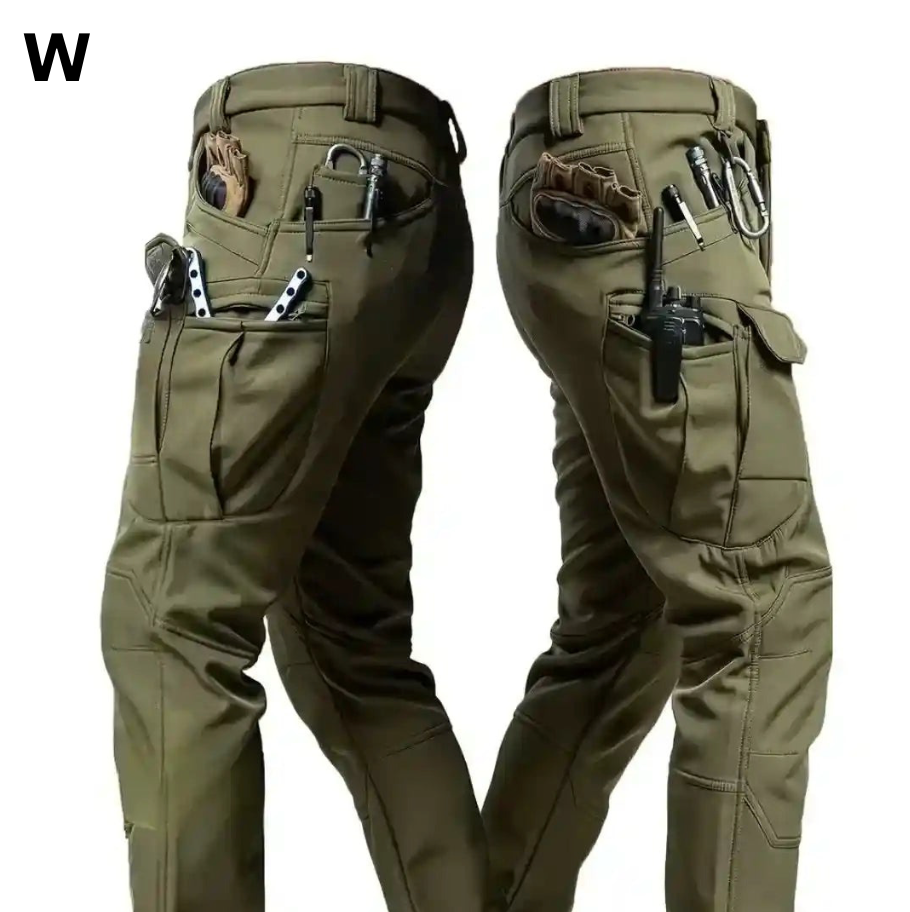Olive green MyFarona T80 PRO professional work pants with tactical gear pockets